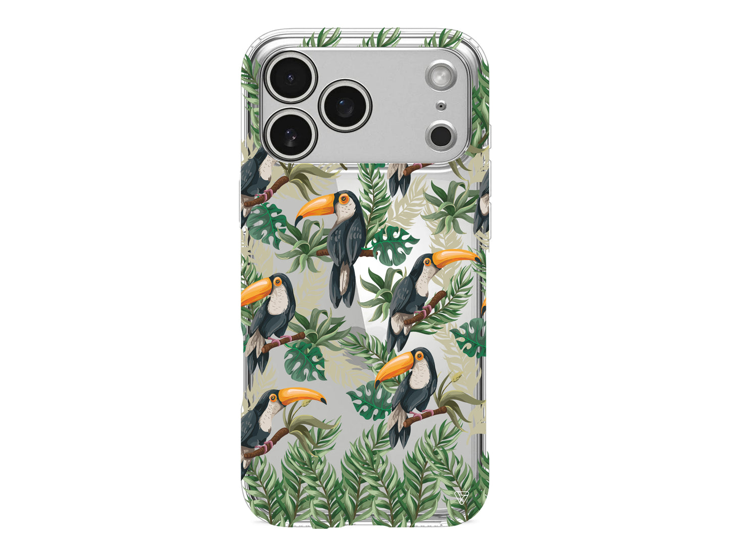 Tropik Kus Lansman Model İçi Kadife Silikon Telefon Kılıfı