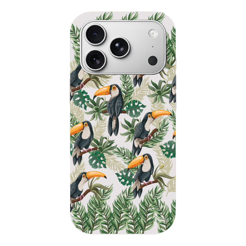 Tropik Kus Lansman Model İçi Kadife Silikon Telefon Kılıfı