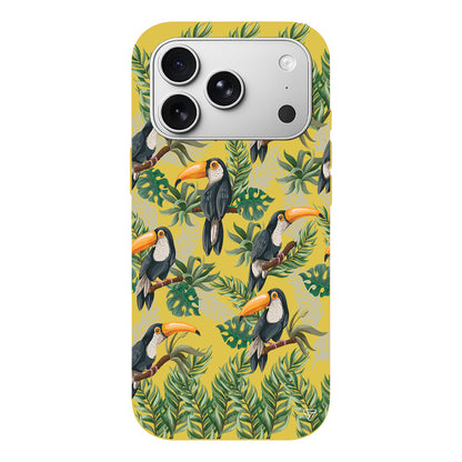 Tropik Kus Lansman Model İçi Kadife Silikon Telefon Kılıfı