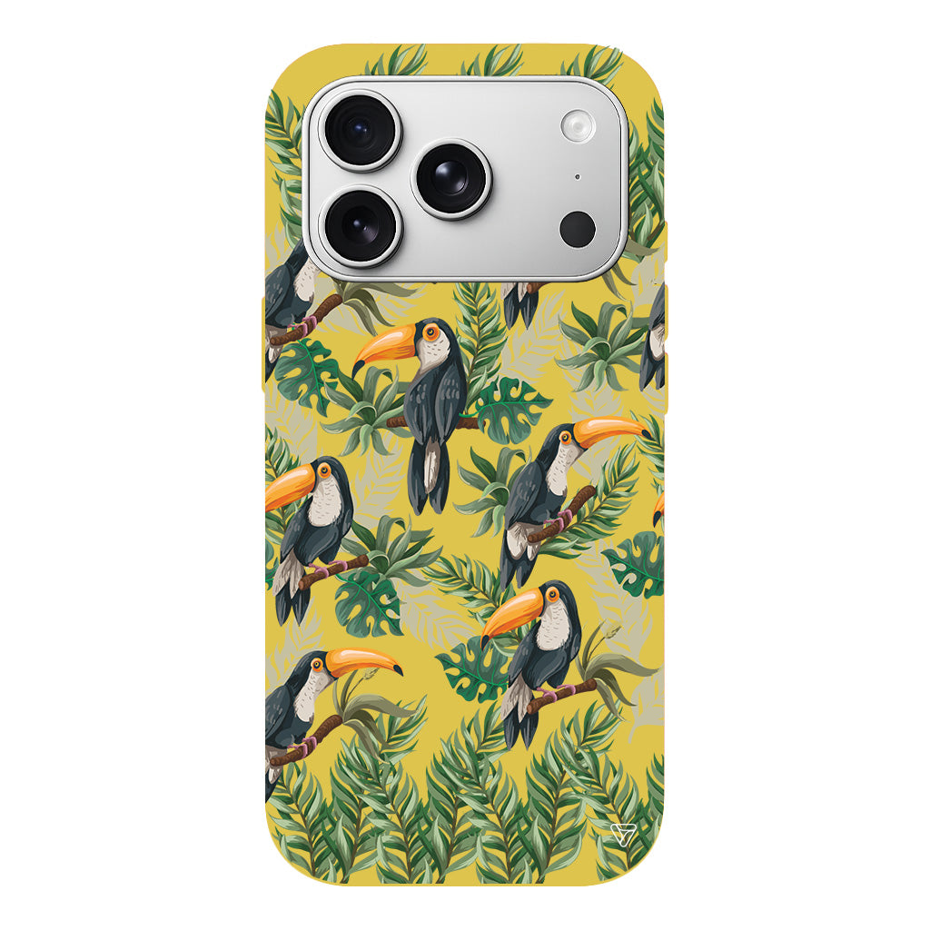 Tropik Kus Lansman Model İçi Kadife Silikon Telefon Kılıfı