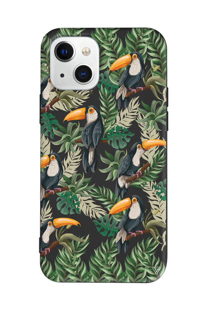 Tropik Kus Lansman Model İçi Kadife Silikon Telefon Kılıfı – Plus Serisine Özel