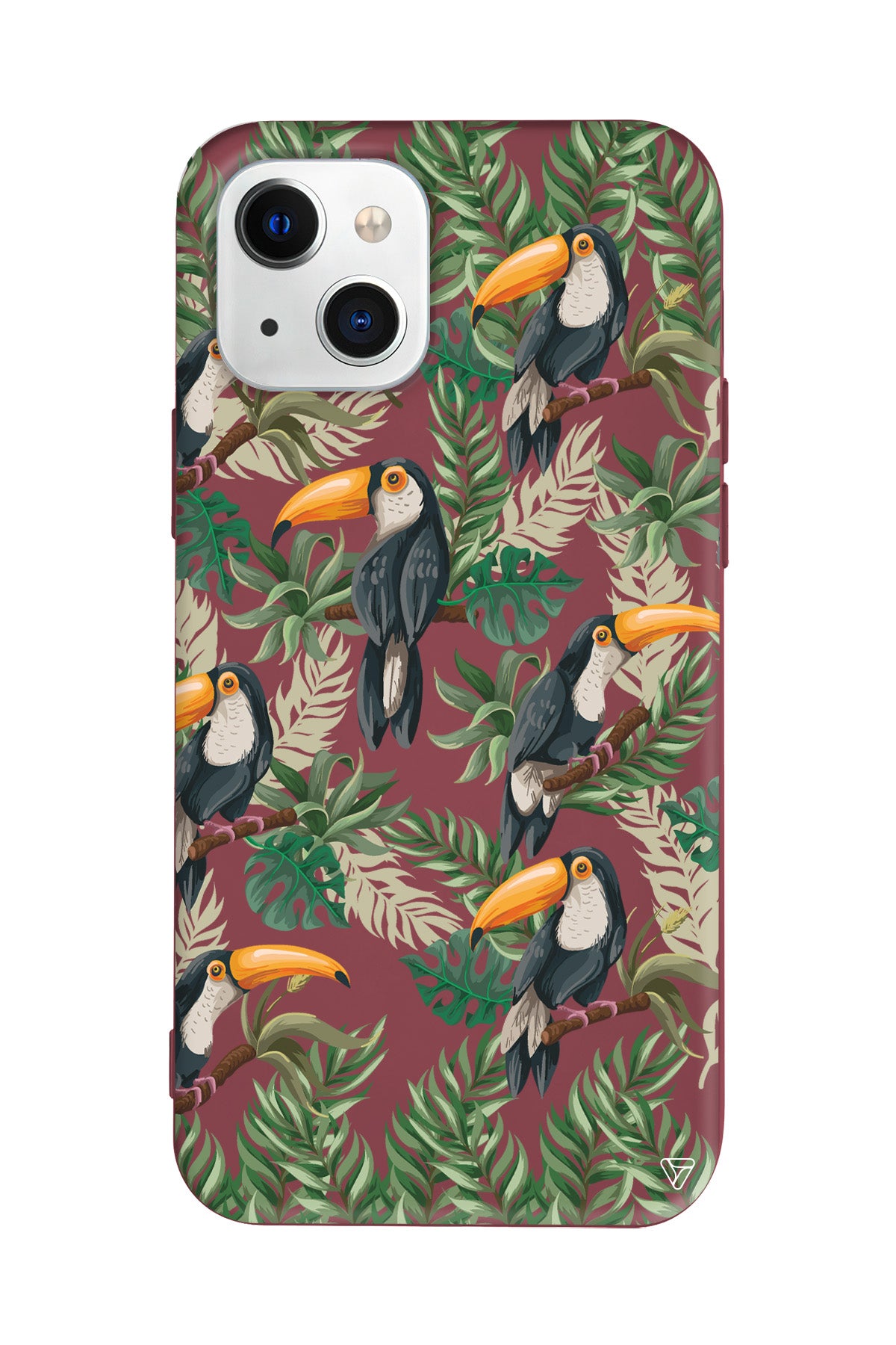 Tropik Kus Lansman Model İçi Kadife Silikon Telefon Kılıfı – Plus Serisine Özel