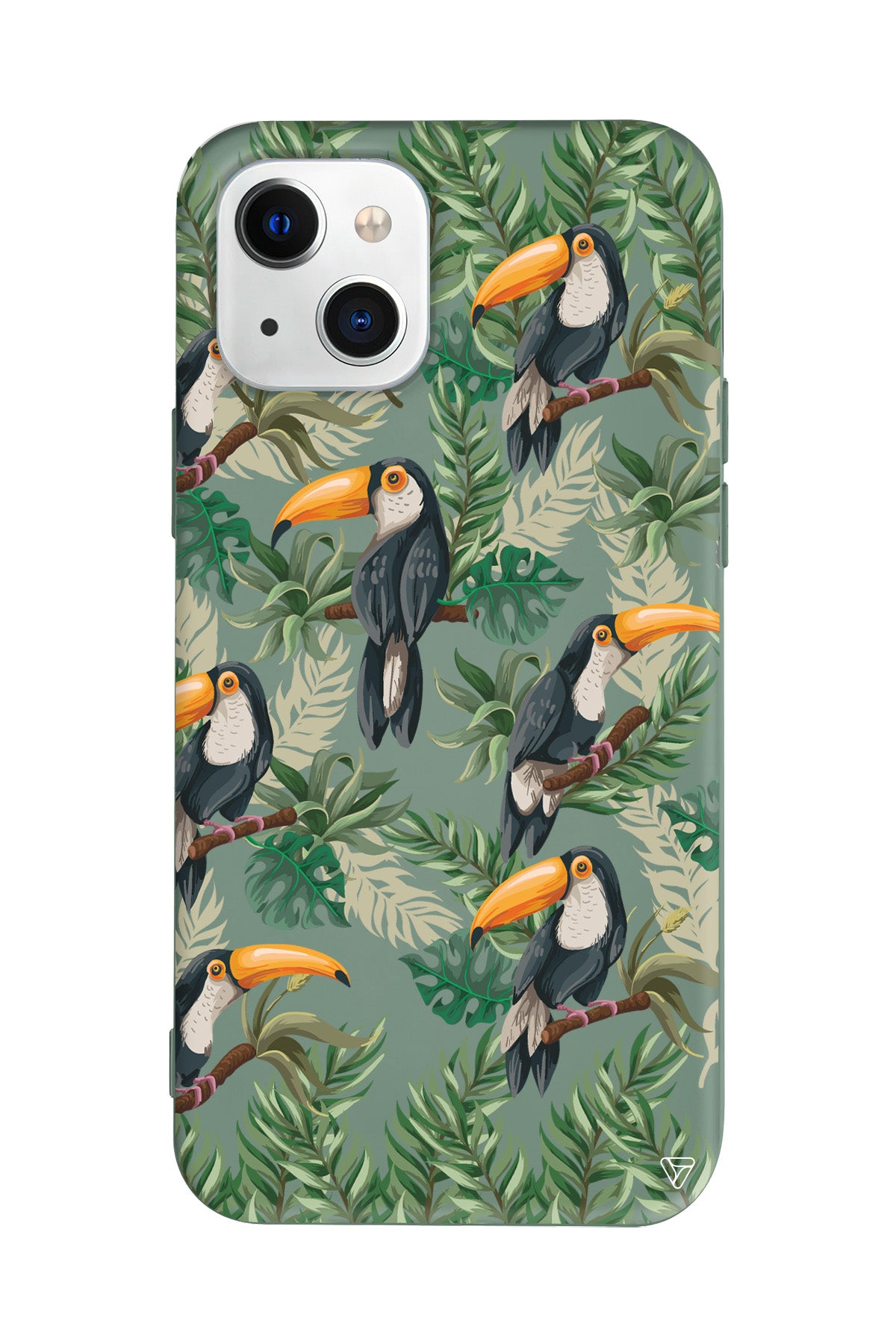 Tropik Kus Lansman Model İçi Kadife Silikon Telefon Kılıfı – Plus Serisine Özel