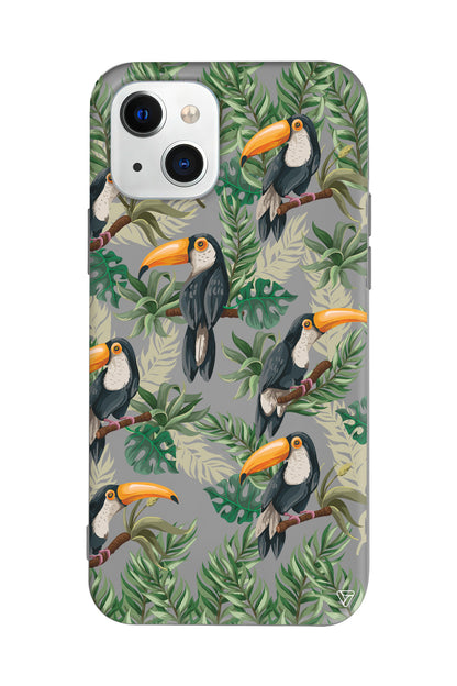 Tropik Kus Lansman Model İçi Kadife Silikon Telefon Kılıfı – Plus Serisine Özel