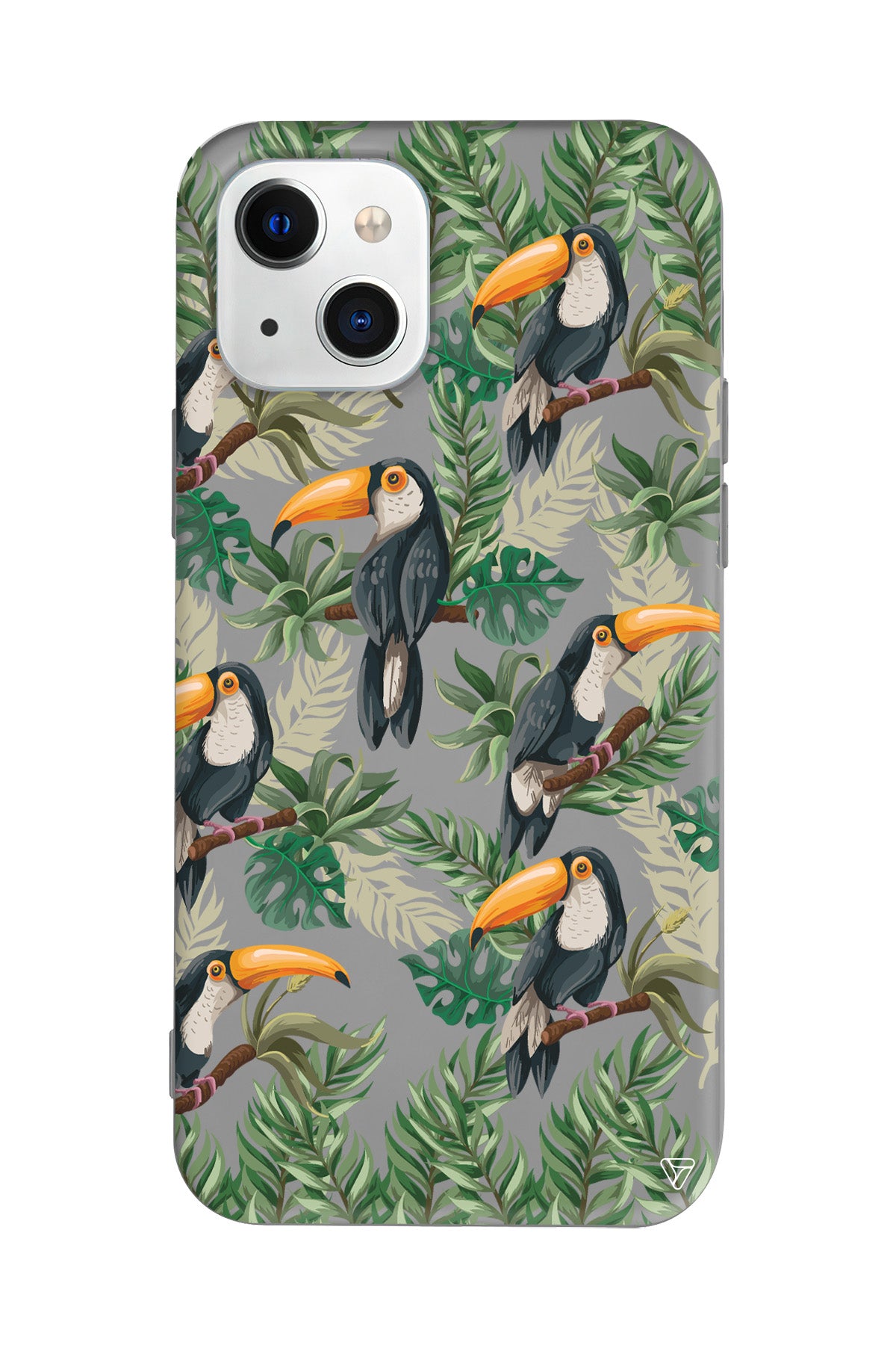 Tropik Kus Lansman Model İçi Kadife Silikon Telefon Kılıfı – Plus Serisine Özel