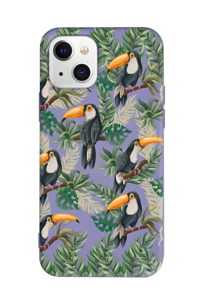 Tropik Kus Lansman Model İçi Kadife Silikon Telefon Kılıfı – Plus Serisine Özel