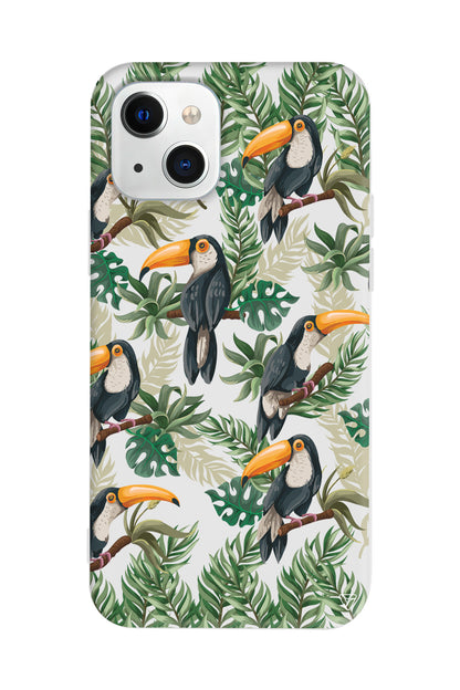 Tropik Kus Lansman Model İçi Kadife Silikon Telefon Kılıfı – Plus Serisine Özel