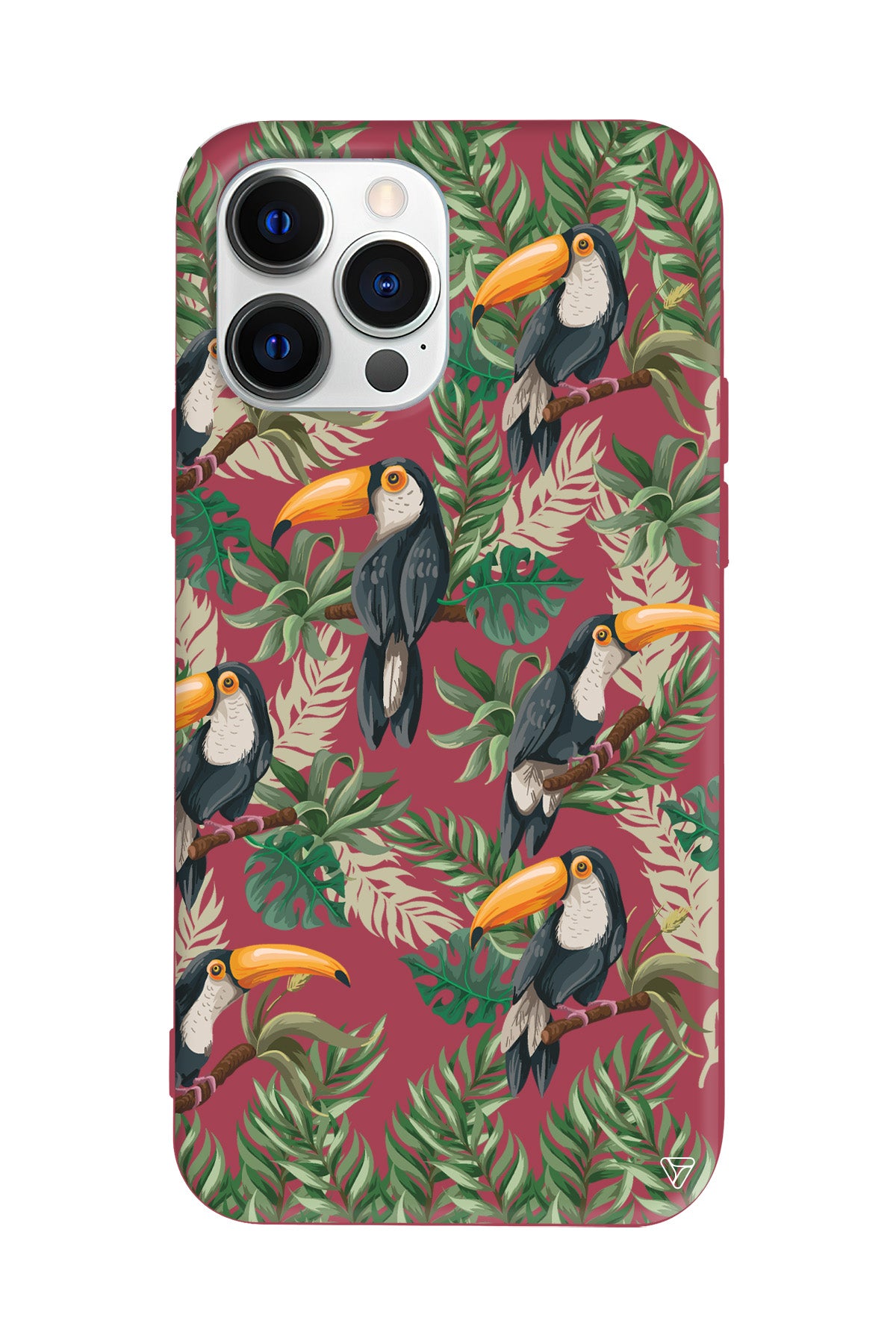 Tropik Kus Lansman Model İçi Kadife Silikon Telefon Kılıfı