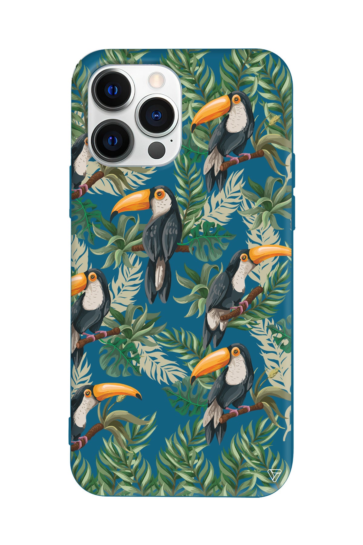 Tropik Kus Lansman Model İçi Kadife Silikon Telefon Kılıfı