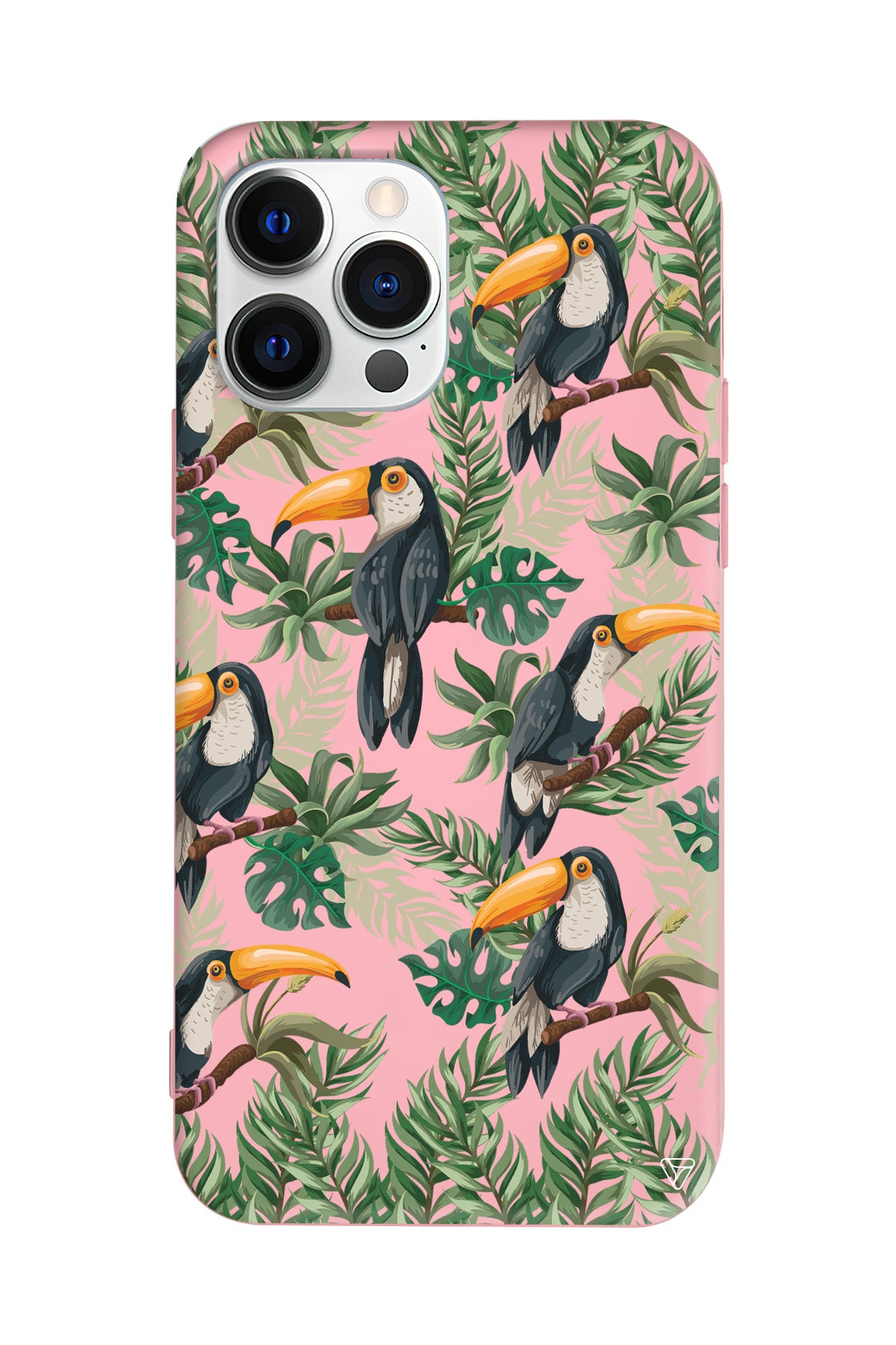 Tropik Kus Lansman Model İçi Kadife Silikon Telefon Kılıfı