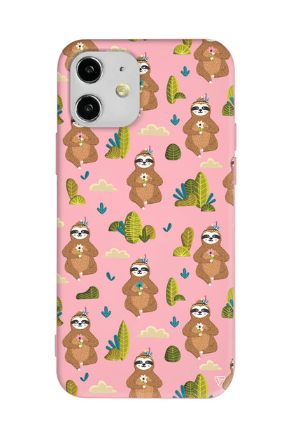 Lazy Animal Lansman Model İçi Kadife Silikon Telefon Kılıfı