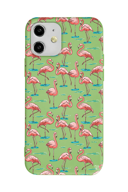 Flamingolar Lansman Model İçi Kadife Silikon Telefon Kılıfı