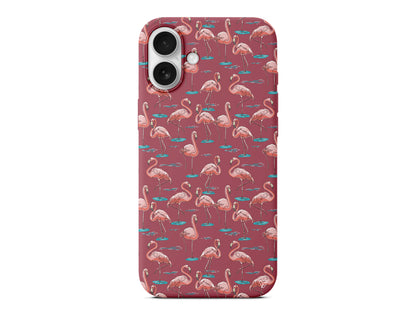 Flamingolar Lansman Model İçi Kadife Silikon Telefon Kılıfı