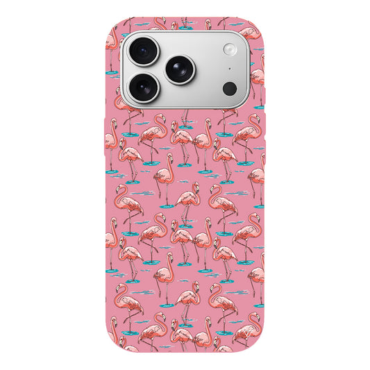 Flamingolar Lansman Model İçi Kadife Silikon Telefon Kılıfı