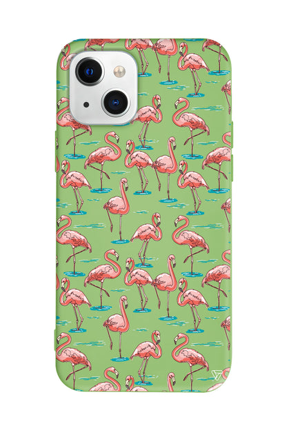 Flamingolar Lansman Model İçi Kadife Silikon Telefon Kılıfı