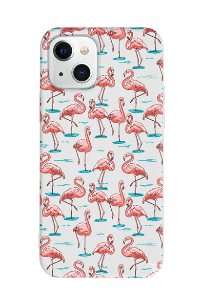 Flamingolar Lansman Model İçi Kadife Silikon Telefon Kılıfı