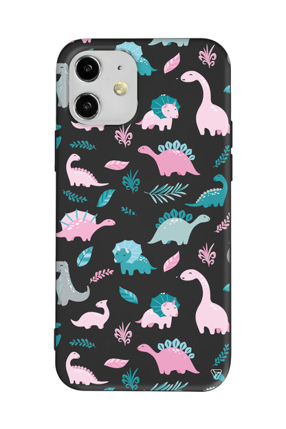 Pembe Dinazor Lansman Model İçi Kadife Silikon Telefon Kılıfı