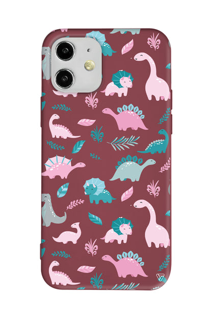 Pembe Dinazor Lansman Model İçi Kadife Silikon Telefon Kılıfı