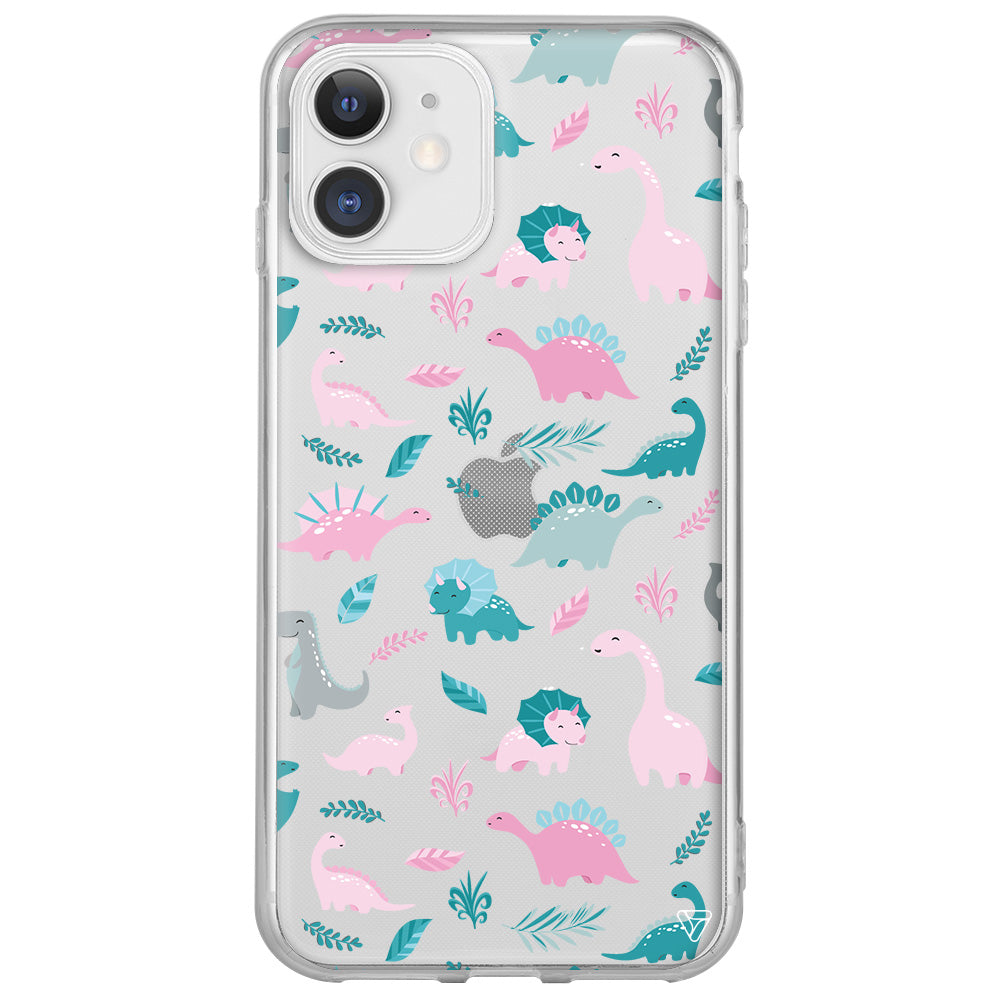 Pembe Dinazor Lansman Model İçi Kadife Silikon Telefon Kılıfı