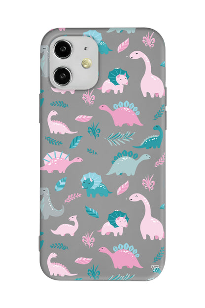 Pembe Dinazor Lansman Model İçi Kadife Silikon Telefon Kılıfı