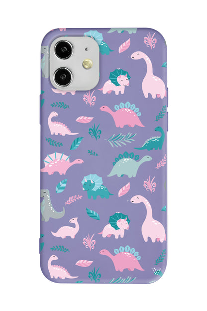 Pembe Dinazor Lansman Model İçi Kadife Silikon Telefon Kılıfı