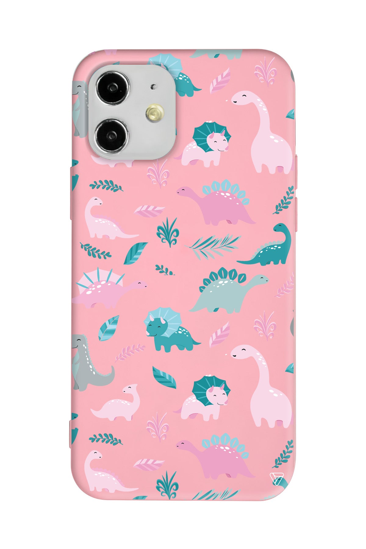 Pembe Dinazor Lansman Model İçi Kadife Silikon Telefon Kılıfı