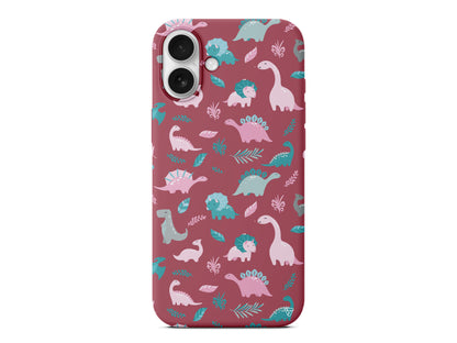 Pembe Dinazor Lansman Model İçi Kadife Silikon Telefon Kılıfı – Plus Serisine Özel