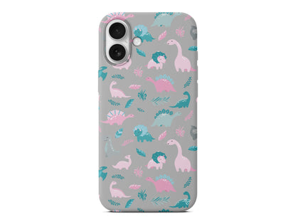 Pembe Dinazor Lansman Model İçi Kadife Silikon Telefon Kılıfı