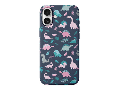 Pembe Dinazor Lansman Model İçi Kadife Silikon Telefon Kılıfı