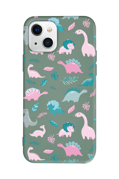 Pembe Dinazor Lansman Model İçi Kadife Silikon Telefon Kılıfı