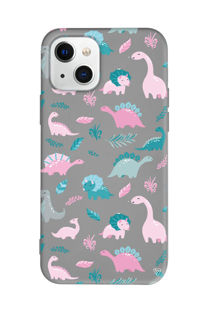 Pembe Dinazor Lansman Model İçi Kadife Silikon Telefon Kılıfı