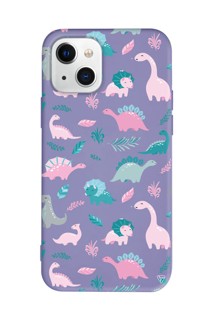 Pembe Dinazor Lansman Model İçi Kadife Silikon Telefon Kılıfı