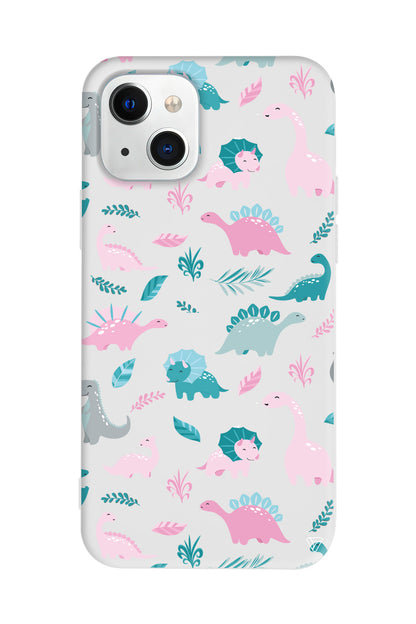 Pembe Dinazor Lansman Model İçi Kadife Silikon Telefon Kılıfı – Plus Serisine Özel