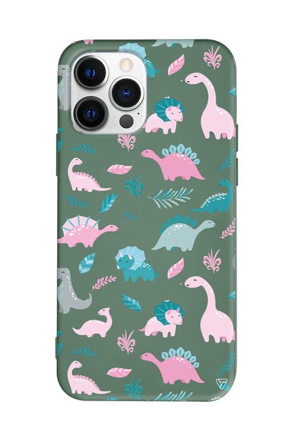 Pembe Dinazor Lansman Model İçi Kadife Silikon Telefon Kılıfı