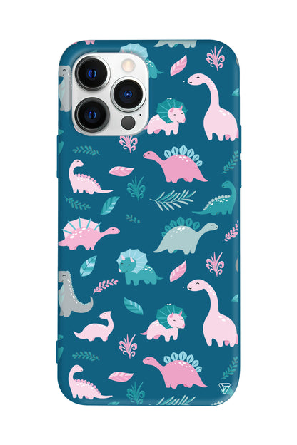 Pembe Dinazor Lansman Model İçi Kadife Silikon Telefon Kılıfı