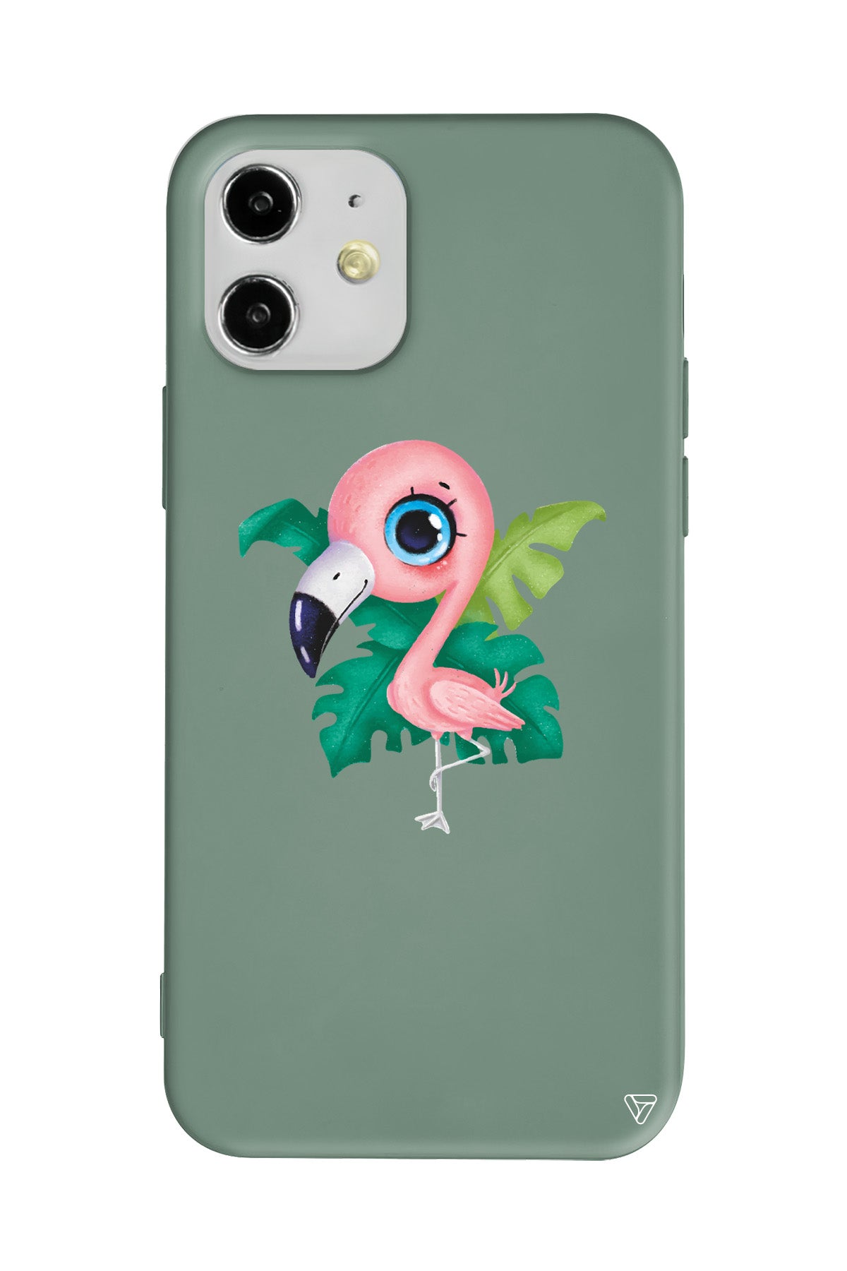 Yavru Flamingo Lansman Model İçi Kadife Silikon Telefon Kılıfı