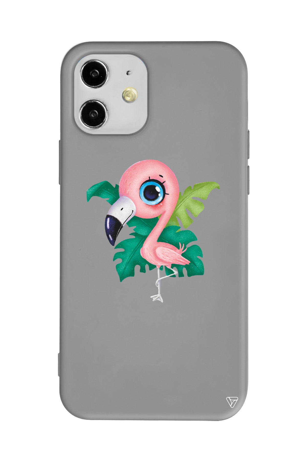 Yavru Flamingo Lansman Model İçi Kadife Silikon Telefon Kılıfı