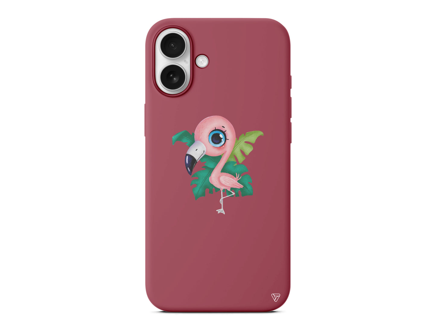 Yavru Flamingo Lansman Model İçi Kadife Silikon Telefon Kılıfı – Plus Serisine Özel