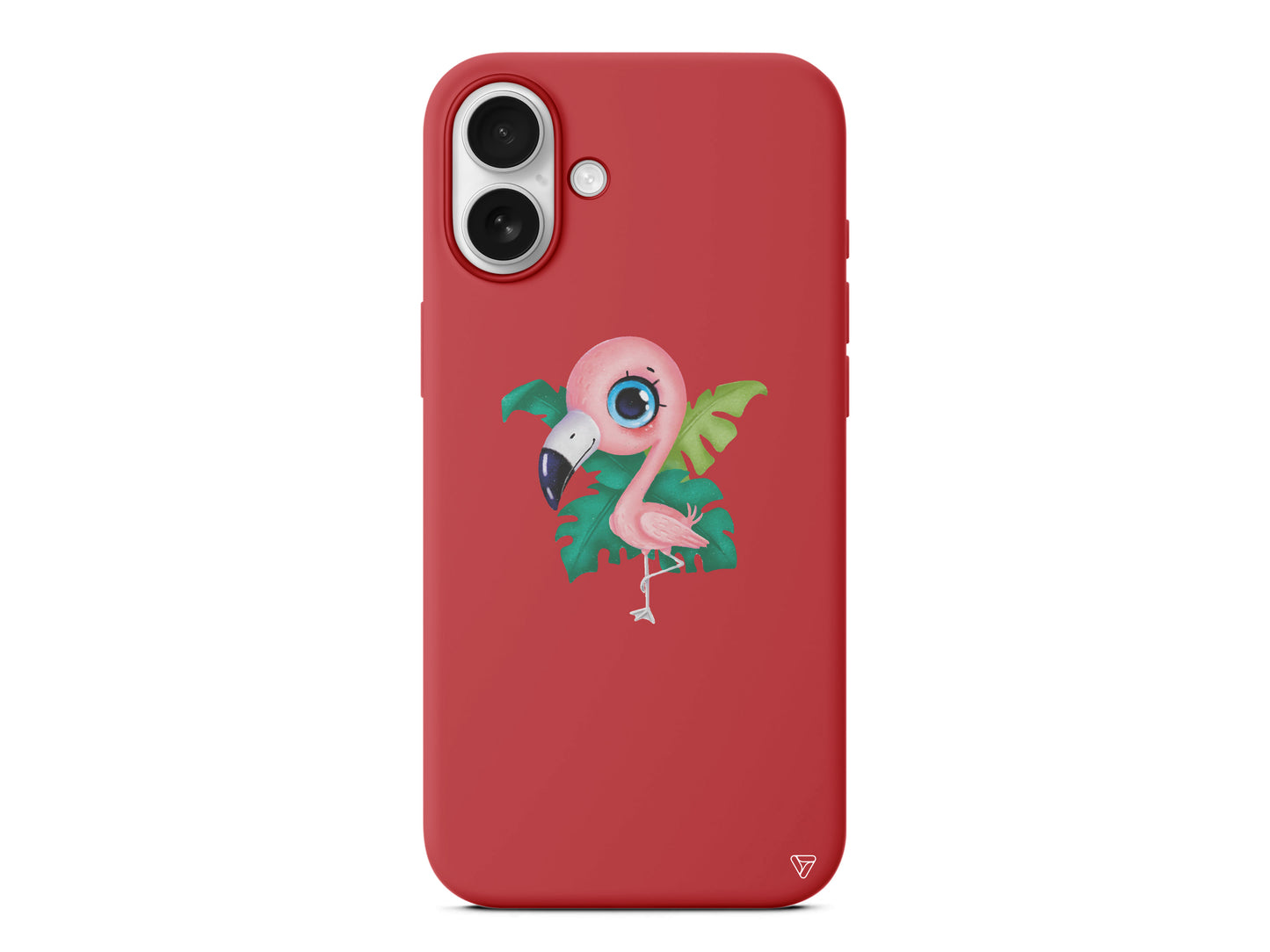 Yavru Flamingo Lansman Model İçi Kadife Silikon Telefon Kılıfı – Plus Serisine Özel