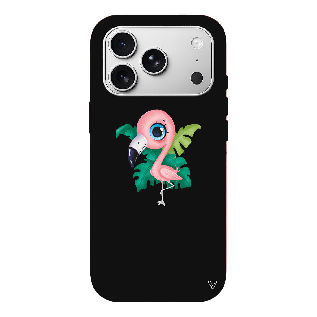 Yavru Flamingo Lansman Model İçi Kadife Silikon Telefon Kılıfı