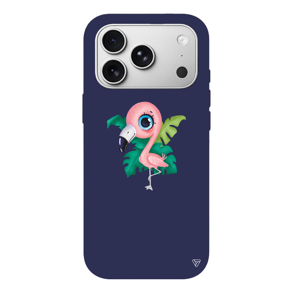 Yavru Flamingo Lansman Model İçi Kadife Silikon Telefon Kılıfı