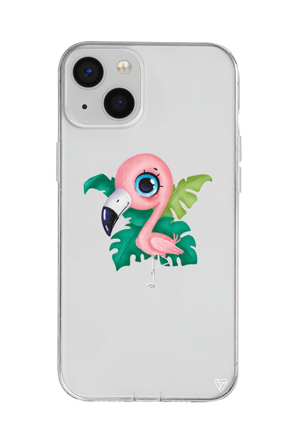 Yavru Flamingo Lansman Model İçi Kadife Silikon Telefon Kılıfı – Plus Serisine Özel