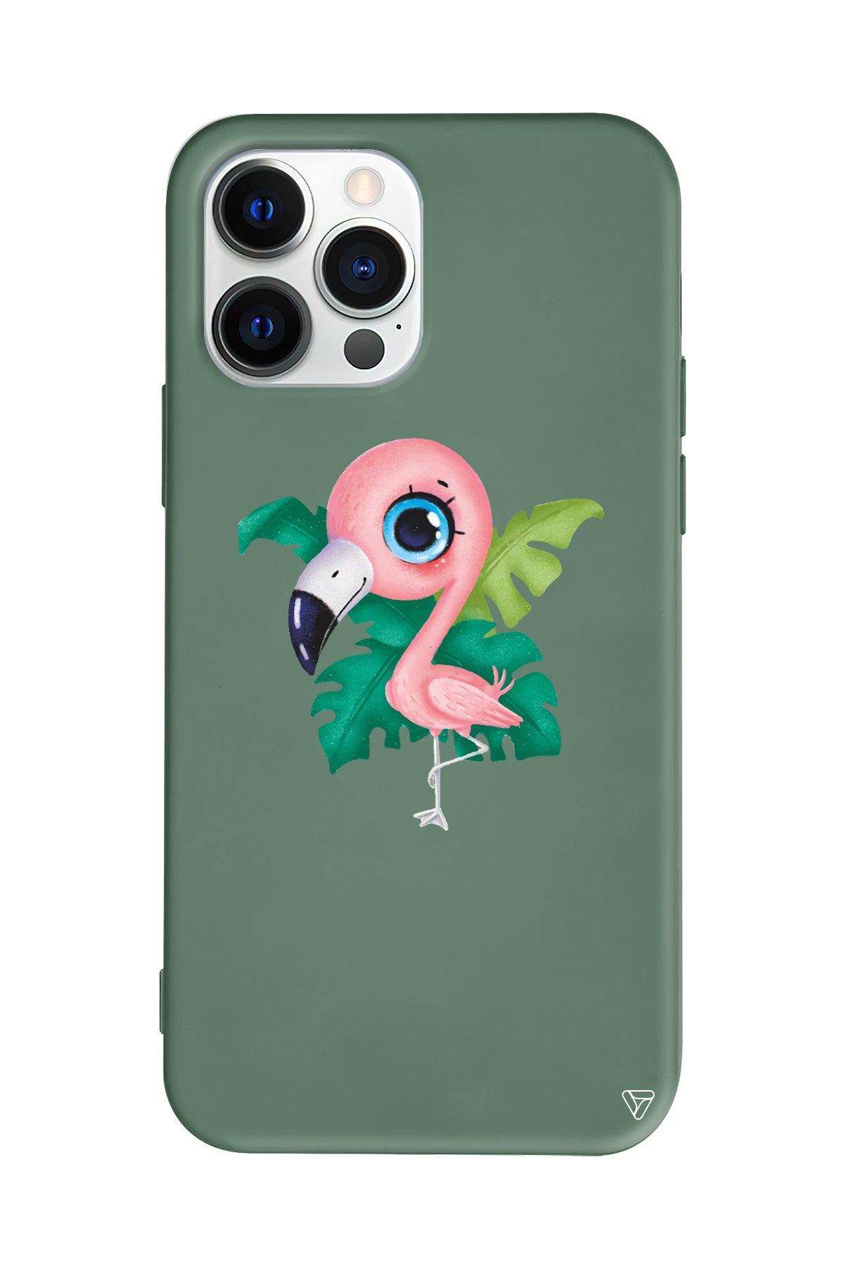 Yavru Flamingo Lansman Model İçi Kadife Silikon Telefon Kılıfı