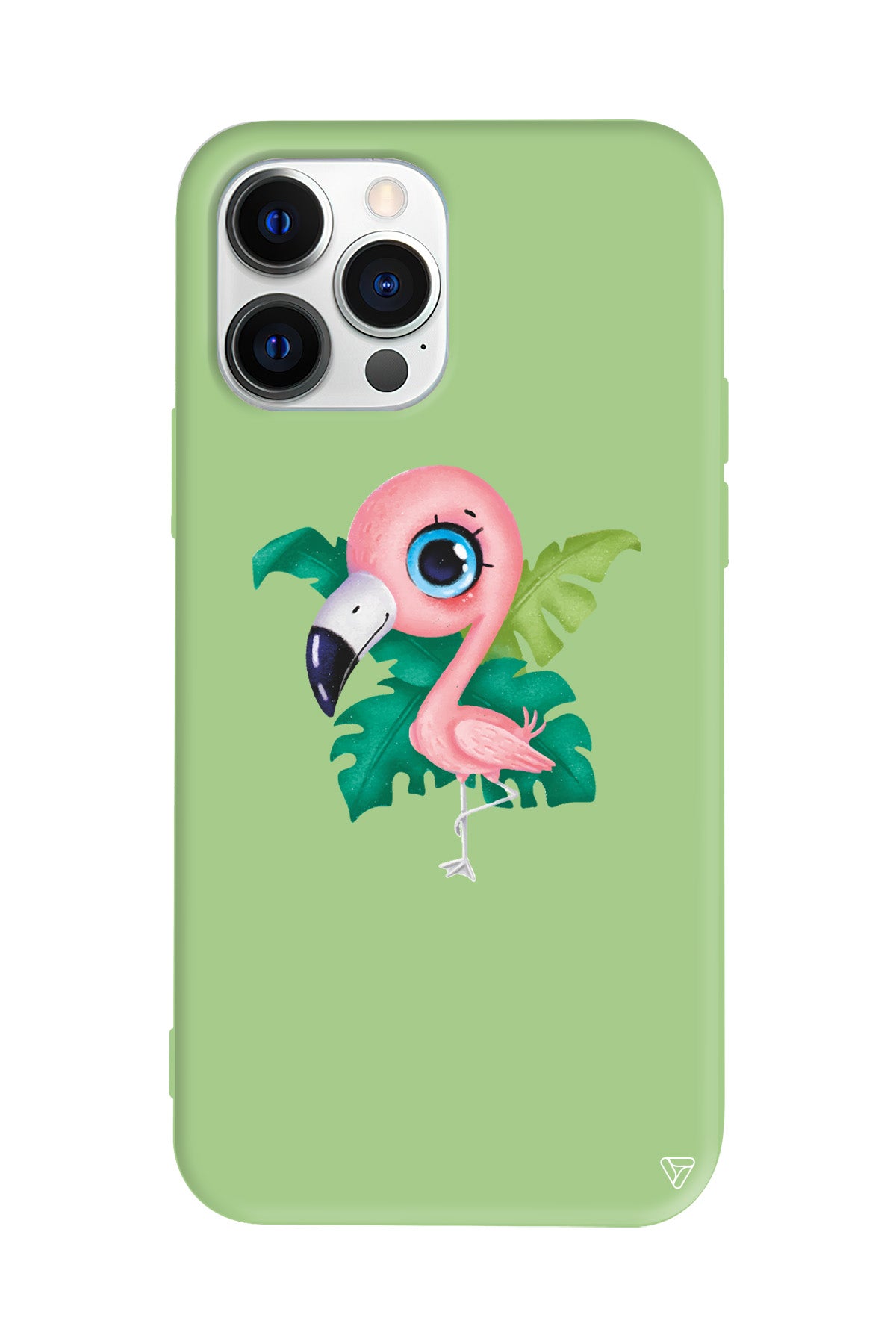 Yavru Flamingo Lansman Model İçi Kadife Silikon Telefon Kılıfı