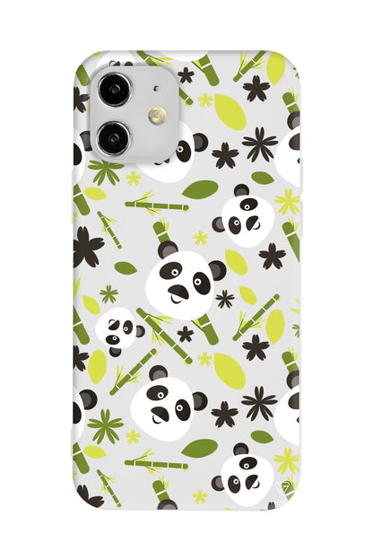 Panda Lansman Model İçi Kadife Silikon Telefon Kılıfı