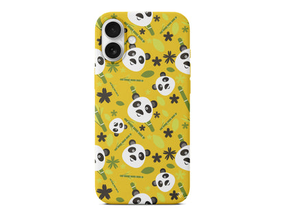 Panda Lansman Model İçi Kadife Silikon Telefon Kılıfı