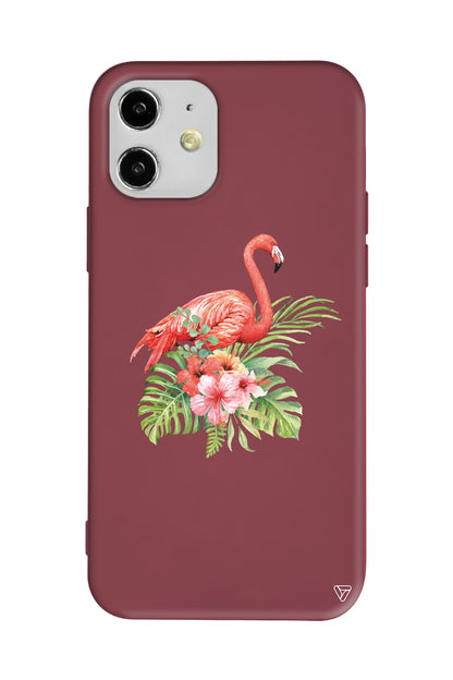 Flamingo Lansman Model İçi Kadife Silikon Telefon Kılıfı