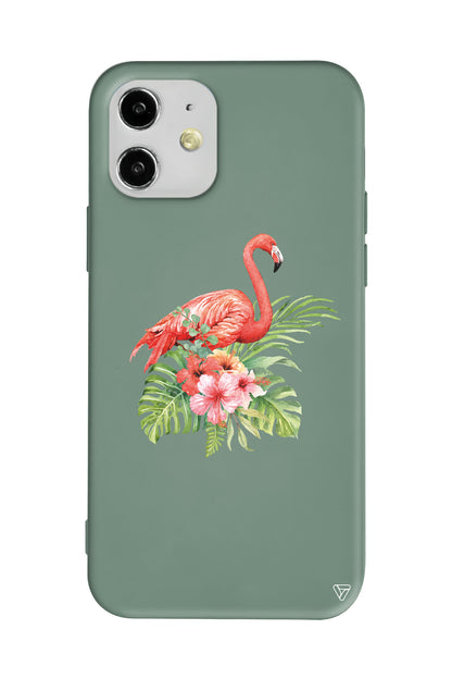 Flamingo Lansman Model İçi Kadife Silikon Telefon Kılıfı
