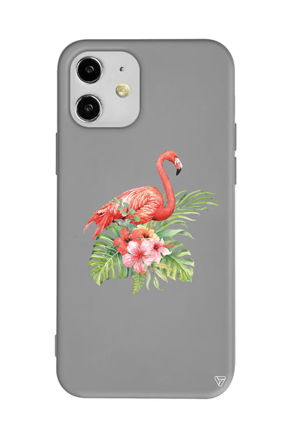 Flamingo Lansman Model İçi Kadife Silikon Telefon Kılıfı