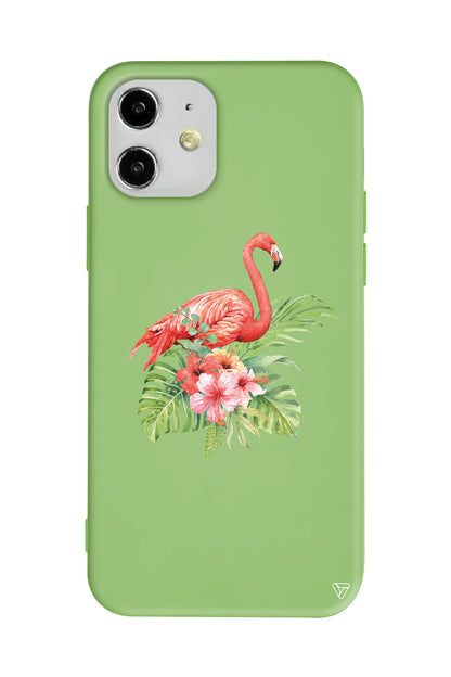 Flamingo Lansman Model İçi Kadife Silikon Telefon Kılıfı